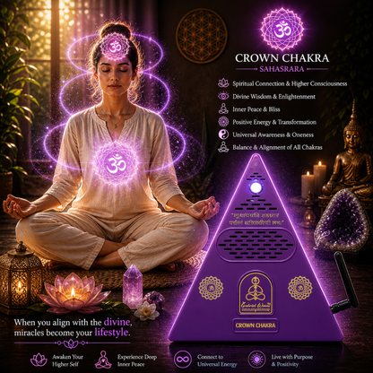 Crown Chakra Healing Pyramid + Crown Chakra Essential Oil