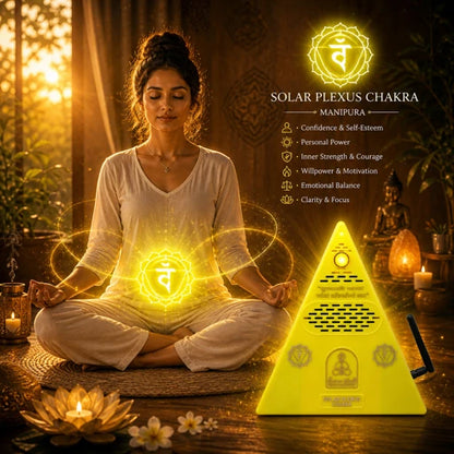Solar Plexus Chakra Healing Pyramid +Solar Plexus Essential Oil