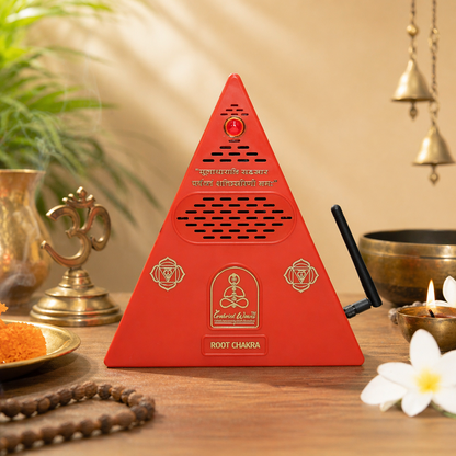 Root Chakara Healing Pyramid  with Root Chakra Essential Oil