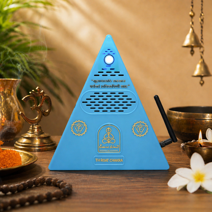Throat Chakra Healing Pyramid + Throat Chakra Essential Oil